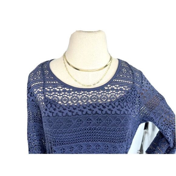 M & S Collection Womens Blue Lace Overlay Dress Size 10 US 14 UK Marks & Spencer - Picture 7 of 14